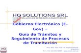Gobierno Electrónico (E-Gov)  – Guía de Trámites y Seguimiento de Procesos de Tramitación