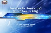 Anestesia Fuera  del  Quirófano  (AFQ)