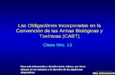 Las Obligaciónes  Incorporadas  en la Convención de las Armas Biológicas y Toxínicas (CABT)