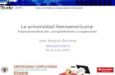 La universidad iberoamericana:  Internacionalización, competitividad y cooperación