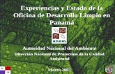 Experiencias y Estado de la Oficina de Desarrollo Limpio en Panamá