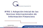 IFRS 1 Adopción Inicial de las Normas Internacionales de Información  Financiera