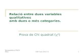 Relació entre dues variables qualitatives  amb dues o més categories.