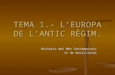 TEMA 1.- L’EUROPA DE L’ANTIC RÈGIM.