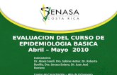 EVALUACION DEL CURSO DE EPIDEMIOLOGIA BASICA Abril – Mayo  2010