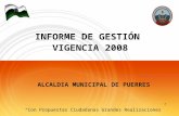 INFORME DE GESTIÓN  VIGENCIA 2008