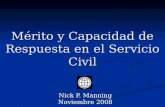 Mérito y Capacidad de Respuesta en el Servicio Civil