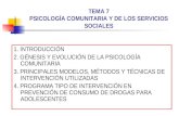 TEMA 7 PSICOLOGÍA COMUNITARIA Y DE LOS SERVICIOS SOCIALES