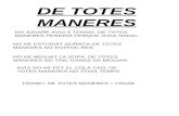DE TOTES MANERES