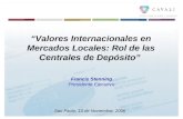 “Valores Internacionales en Mercados Locales: Rol de las Centrales de Depósito”