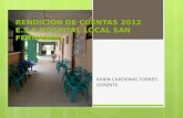 RENDICIÓN DE CUENTAS 2012  E.S.E HOSPITAL LOCAL SAN FERNANDO