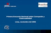 Primera Encuesta Nacional sobre Corrupción y Gobernabilidad Lima, noviembre del 2002