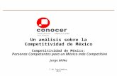 Competitividad de México: Personas Competentes para un México más Competitivo