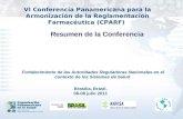 VI Conferencia Panamericana para la Armonización de la Reglamentación Farmacéutica (CPARF)