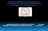 UNIVERSIDAD DE EL SALVADADOR. FACULTAD DE CIENCIAS ECONÓMICAS. ESCUELA DE  CONTABILIDAD.