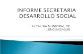 INFORME SECRETARIA DESARROLLO SOCIAL