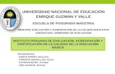 UNIVERSIDAD NACIONAL DE EDUCACIÓN ENRIQUE GUZMÁN Y VALLE ESCUELA DE POSGRADO MAESTRIA