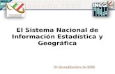 El Sistema Nacional de Información Estadística y Geográfica