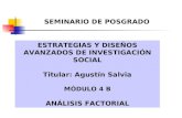 ESTRATEGIAS Y DISEÑOS AVANZADOS DE INVESTIGACIÓN SOCIAL Titular: Agustín Salvia MÓDULO 4 B