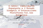 E-SASSI: Contribució Espanyola a l’Estudi Sinòptic d’Interaccions Plataforma-Tal.lús Antàrtics