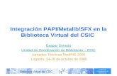 Integración PAPI/Metalib/SFX en la Biblioteca Virtual del CSIC