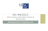 Rd  99/2011 Una nueva normativa para el doctorado