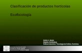 Clasificación de productos hortícolas Ecofisiología