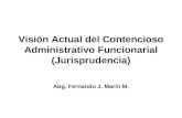 Visión Actual del Contencioso Administrativo Funcionarial (Jurisprudencia)