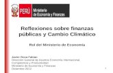 Reflexiones sobre finanzas públicas y Cambio Climático Rol del Ministerio de Economía