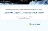 Segunda Jornada sobre Gobierno Electrónico e Inclusión Digital Agenda Digital Uruguay 2008-2010