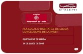 PLA LOCAL D’HABITATGE DE LLEIDA CONCLUSIONS DE LA FASE I