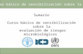 Sumario  Curso básico de sensibilización sobre la  evaluación de riesgos microbiológicos