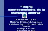 “Teoría macroeconómica de la economía abierta”