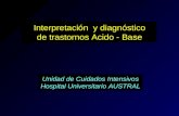Interpretación  y diagnóstico de trastornos Acido - Base