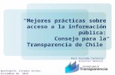 “Mejores prácticas sobre acceso a la información pública:  Consejo para la Transparencia de Chile”