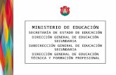 MINISTERIO DE EDUCACIÓN SECRETARÍA DE ESTADO DE EDUCACIÓN