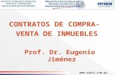 CONTRATOS DE COMPRA-  VENTA DE INMUEBLES Prof. Dr. Eugenio Jiménez