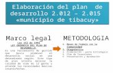 Elaboración del plan  de desarrollo 2.012 – 2.015  «municipio de tibacuy»