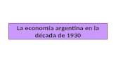 La economía argentina en la década de 1930