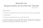 Reunión de  Responsables de Archivo de Trámite