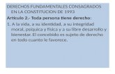 DERECHOS FUNDAMENTALES CONSAGRADOS EN LA CONSTITUCION DE 1993