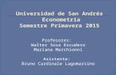 Universidad de San Andrés  Econometría Semestre  Primavera 2013