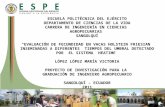 ESCUELA POLITÉCNICA DEL EJÉRCITO DEPARTAMENTO DE CIENCIAS DE LA VIDA