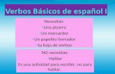 Verbos Básicos  de  español  I