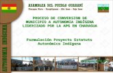 PROCESO DE CONVERSION DE MUNICIPIO A AUTONOMIA INDÍGENA LIDERIZADO POR LA APG EN CHARAGUA