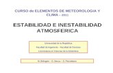 CURSO de ELEMENTOS DE METEOROLOGIA Y CLIMA -  2011 ESTABILIDAD E INESTABILIDAD ATMOSFERICA