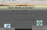 “SOY RIOPLATENSE”.  Río de la Plata  Patrimonio Natural.  24 y 26 DE NOVIEMBRE.
