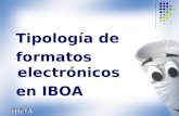 Tipología de  formatos electrónicos   en IBOA