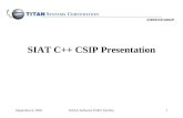 SIAT C++ CSIP Presentation