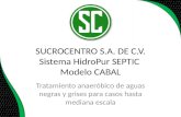 SUCROCENTRO S.A. DE C.V. Sistema HidroPur SEPTIC  Modelo CABAL